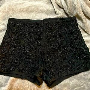 Black lace and beaded dress shorts🎁5 for $25 bundles special.